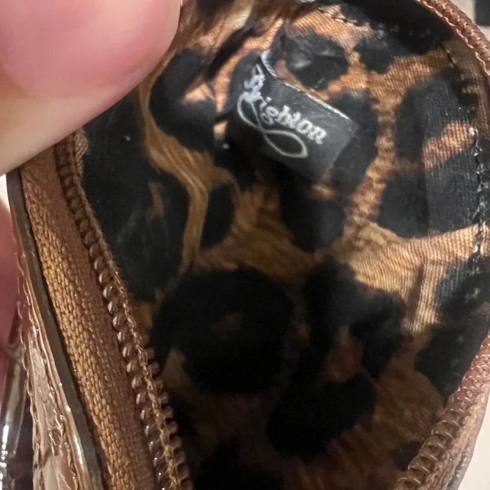 Brighton brown crocodile print coin purse mini y2k